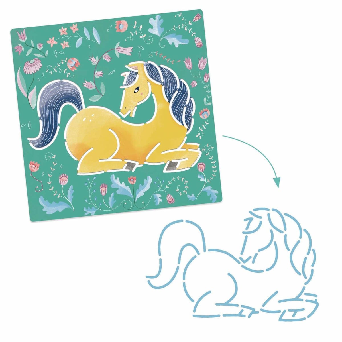 Plantillas de dibujo Caballos - Djeco3