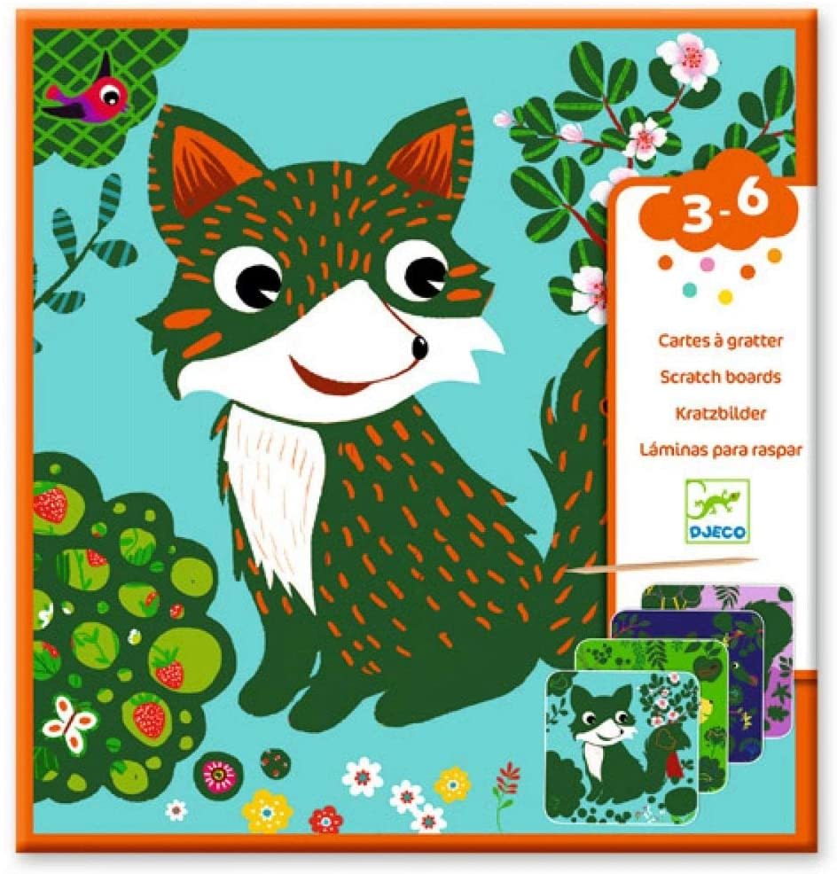 Láminas para Raspar Bosque - Djeco 2