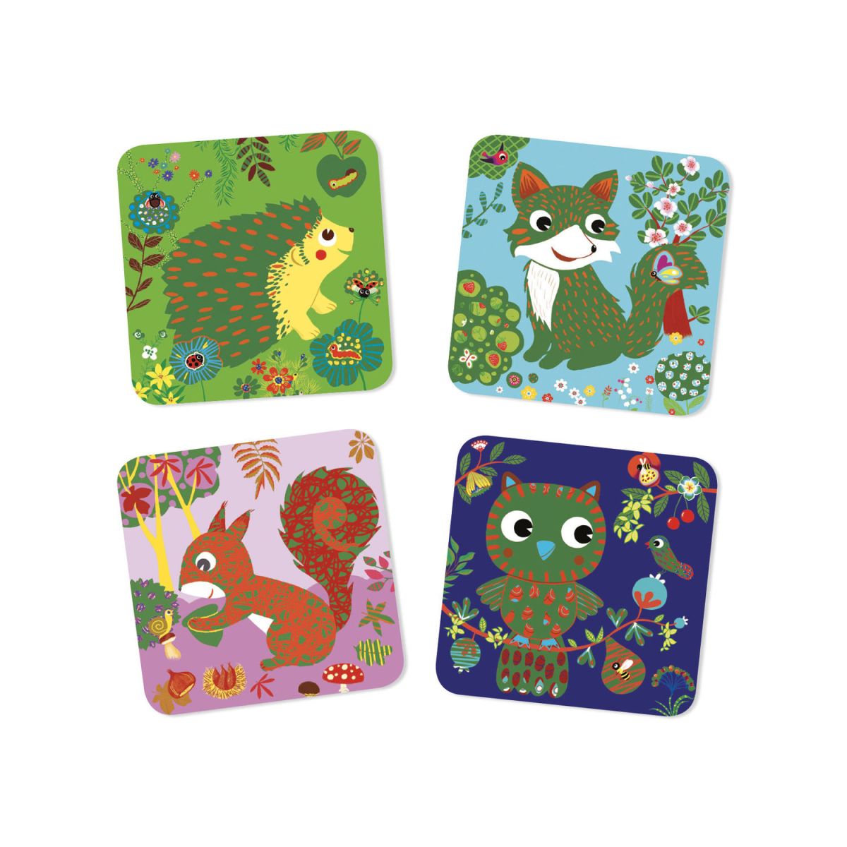 Láminas para Raspar Bosque - Djeco1