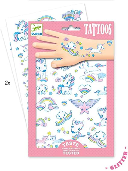 Tatuaje Unicornios - Djeco1