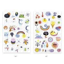 Tatuajes Temporales Emojis del  Tiempo - Djeco2