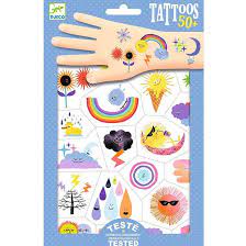Tatuajes Temporales Emojis del  Tiempo - Djeco 1