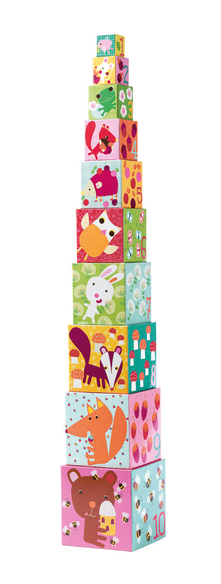 Cubos Apilables Bosque 10 Piezas - Djeco1
