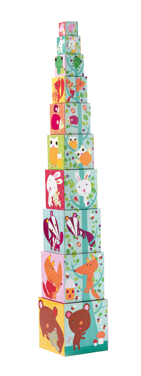 Cubos Apilables Bosque 10 Piezas - Djeco2