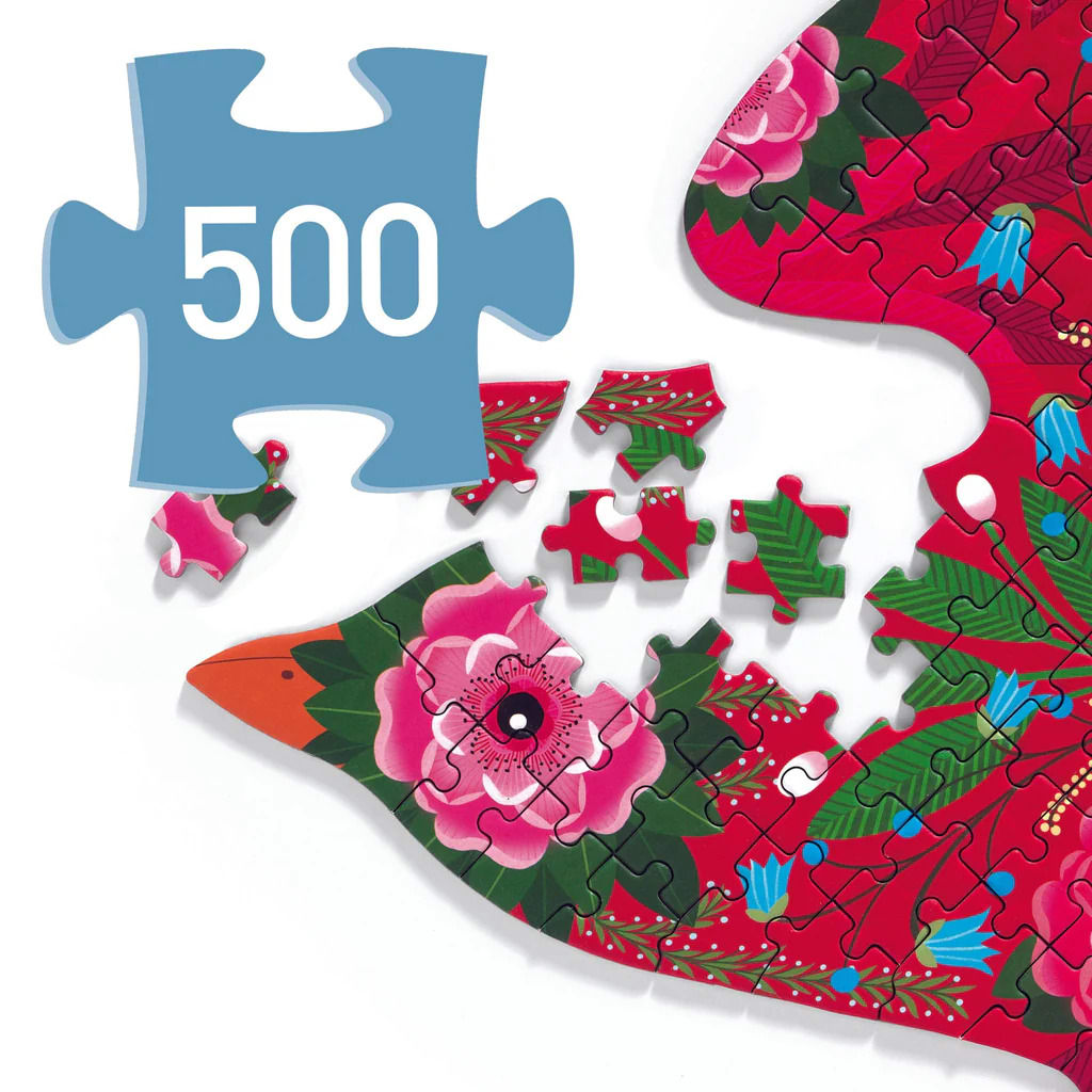 Puzzle Art Pájaro 500 piezas - Djeco3