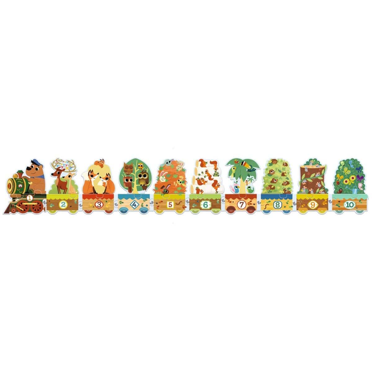 Puzzle Duo Tren Yo Cuento - Djeco3