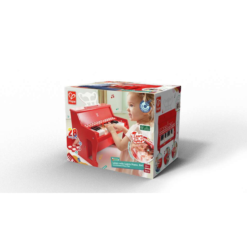 Piano rojo learn with lights - Hape3
