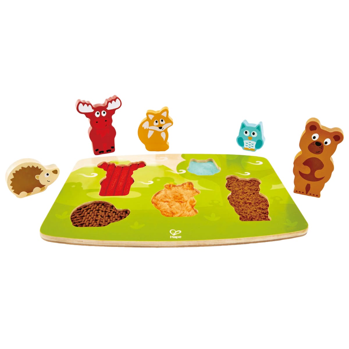 Juguete de Encaje Texturas Animales del  Bosque - Hape 1