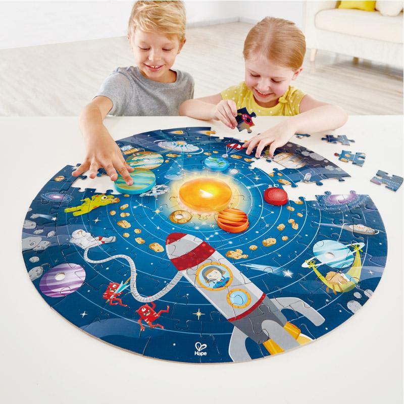 Puzzle Redondo Sistema Solar 102 Piezas - Hape 2