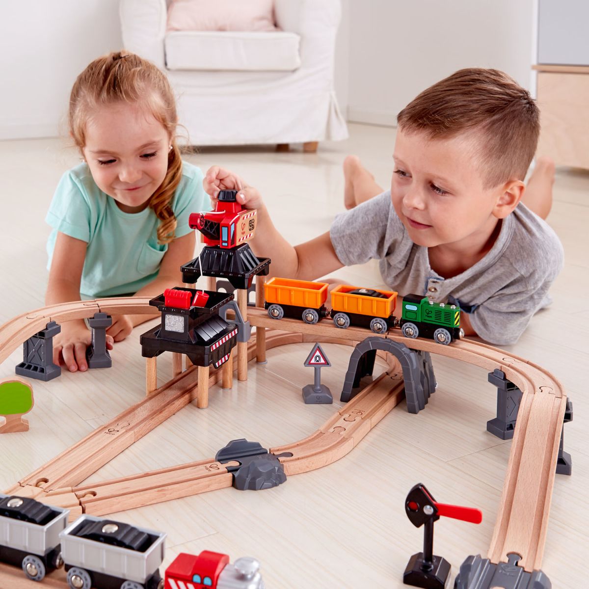 Pista de Tren Set de Carga Minera - Hape 3