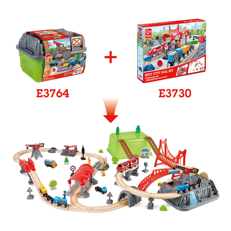 Pista de Tren Bloques de construcción - Hape4