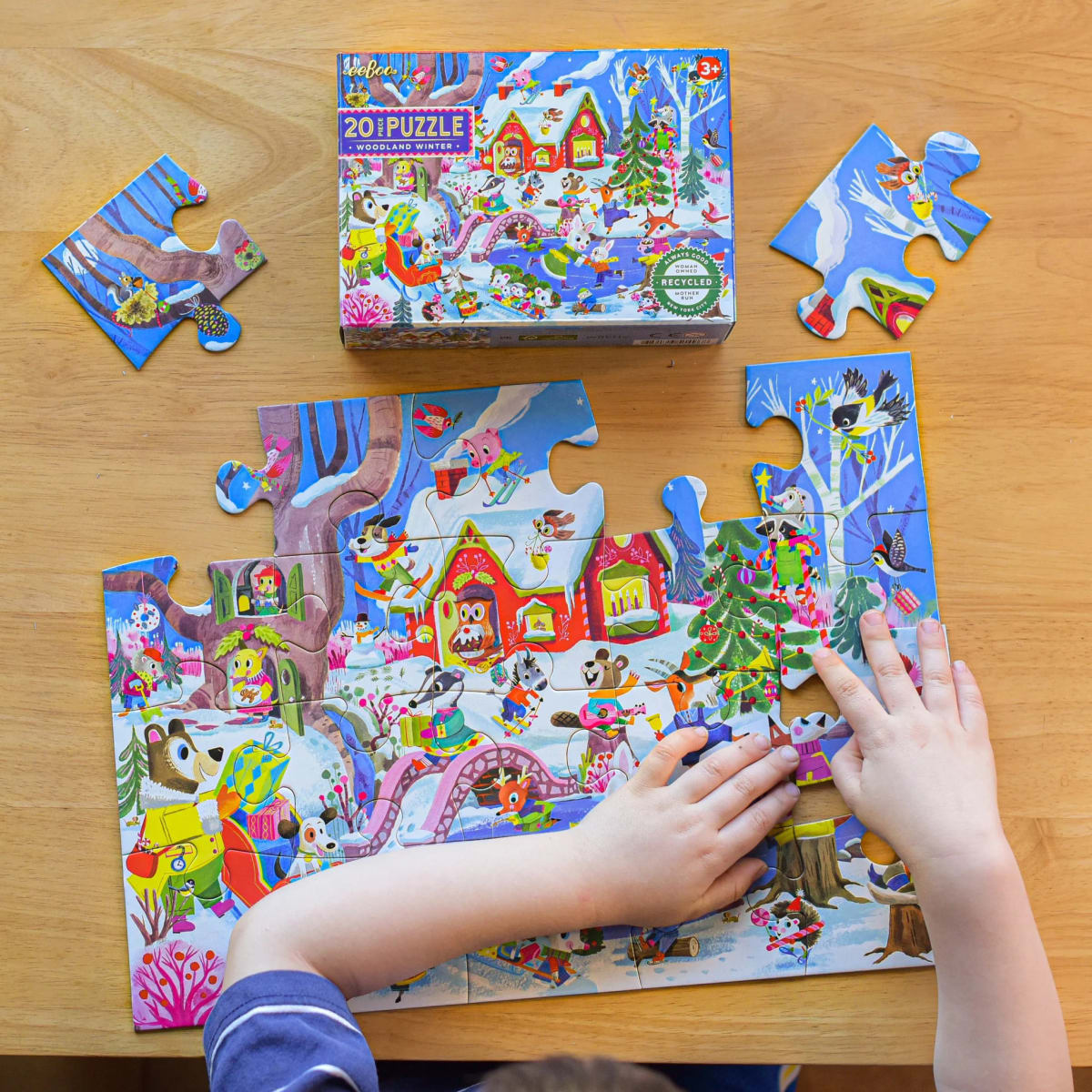 Puzzle 20 Piezas bosque invernal - Eeboo5