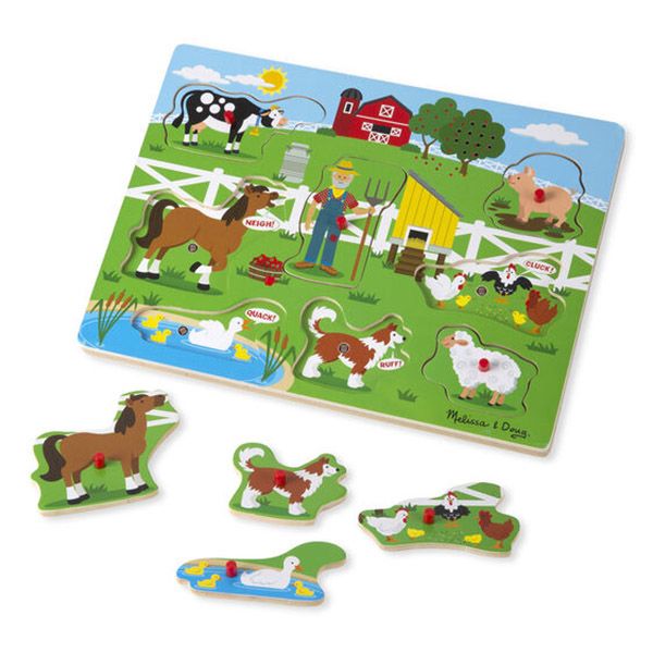 Juguete de Encaje con Sonido Granja - Melissa and Doug1