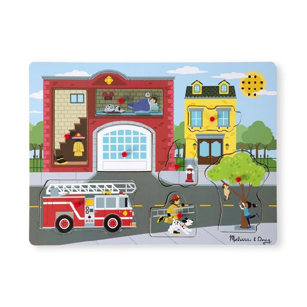 Juguete de Encaje con Sonido Estación Bomberos - Melissa and Doug 3