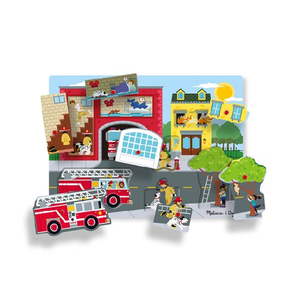Juguete de Encaje con Sonido Estación Bomberos - Melissa and Doug1