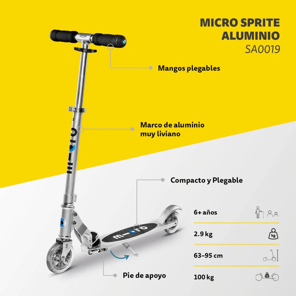 Scooter Sprite Gris - Micro2