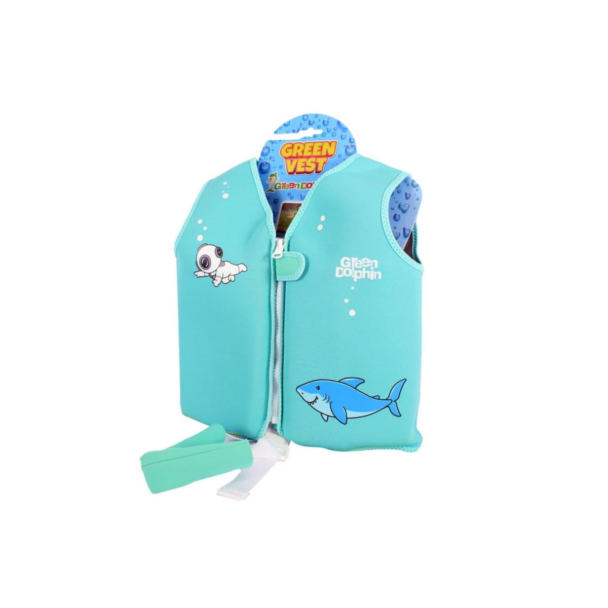 Chaleco Flotador Infantil Tiburón Celeste - Green Dolphin3