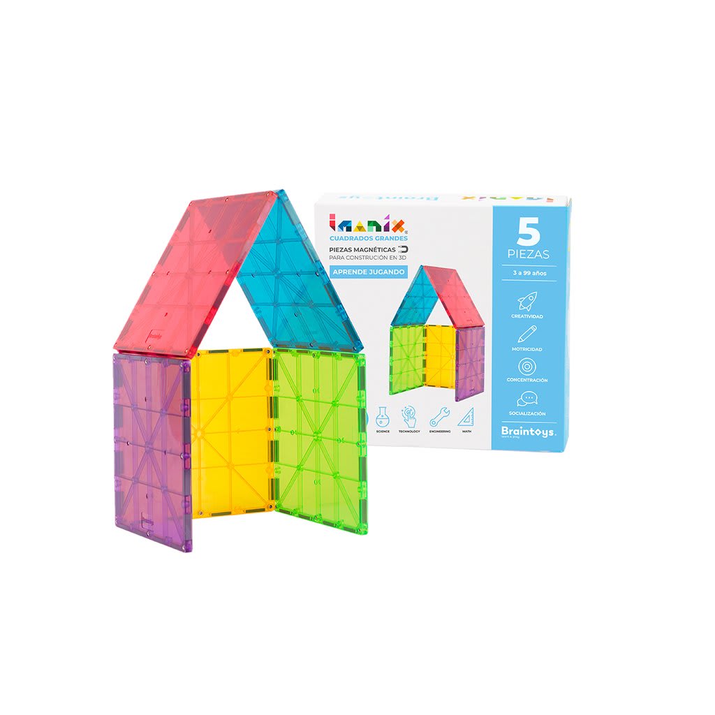 Imanix Set Cuadrados Grandes 5 Piezas - Braintoys 3