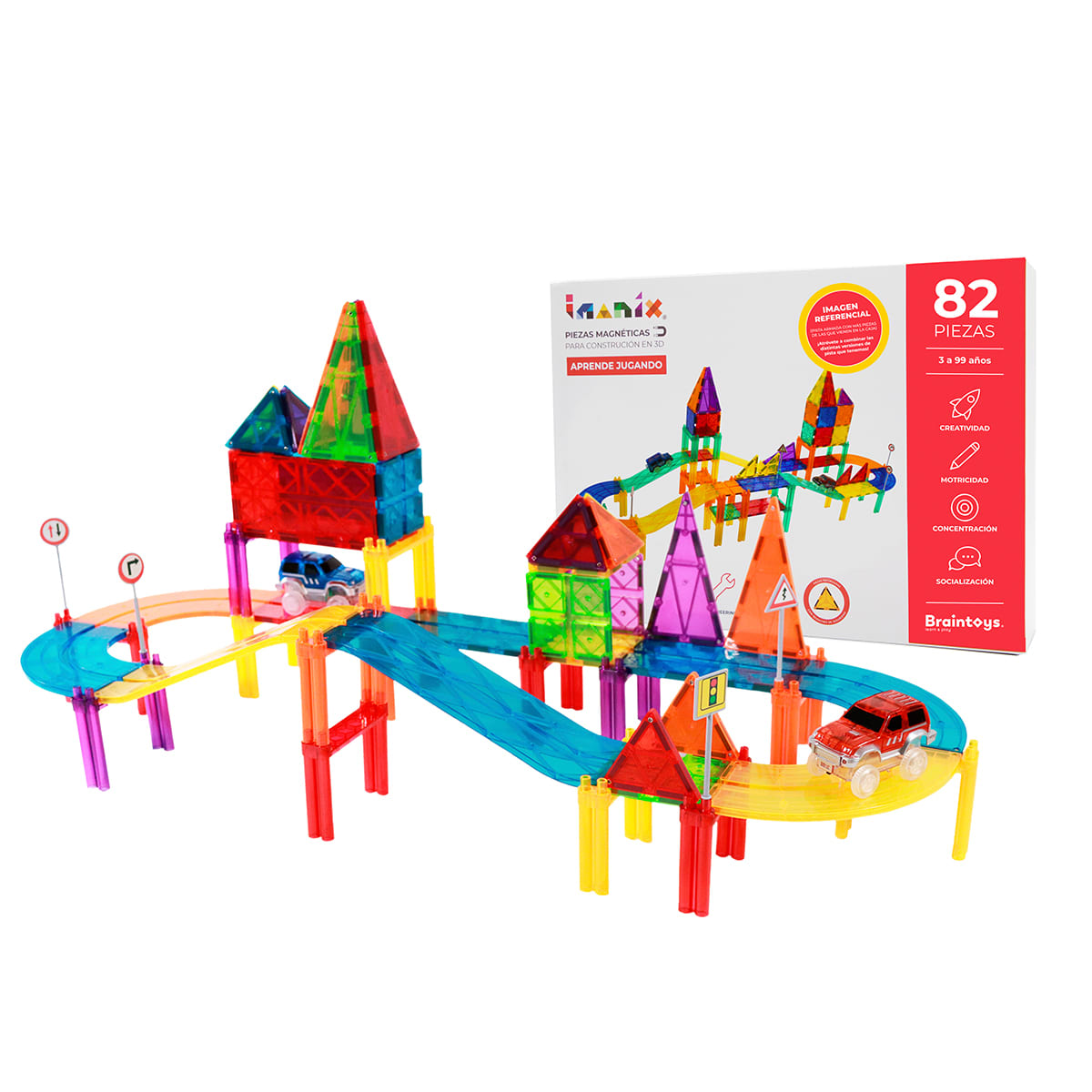 Imanix Pista de Carreras 82 Piezas - Braintoys 1 Imanix Pista de Carreras 82 Piezas - Braintoys 1