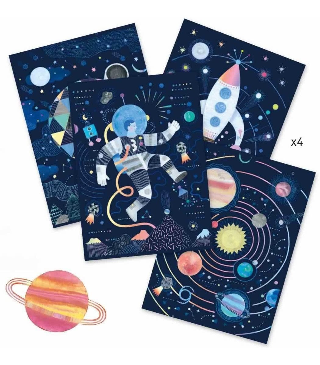 Láminas para Raspar Cohete - Djeco4