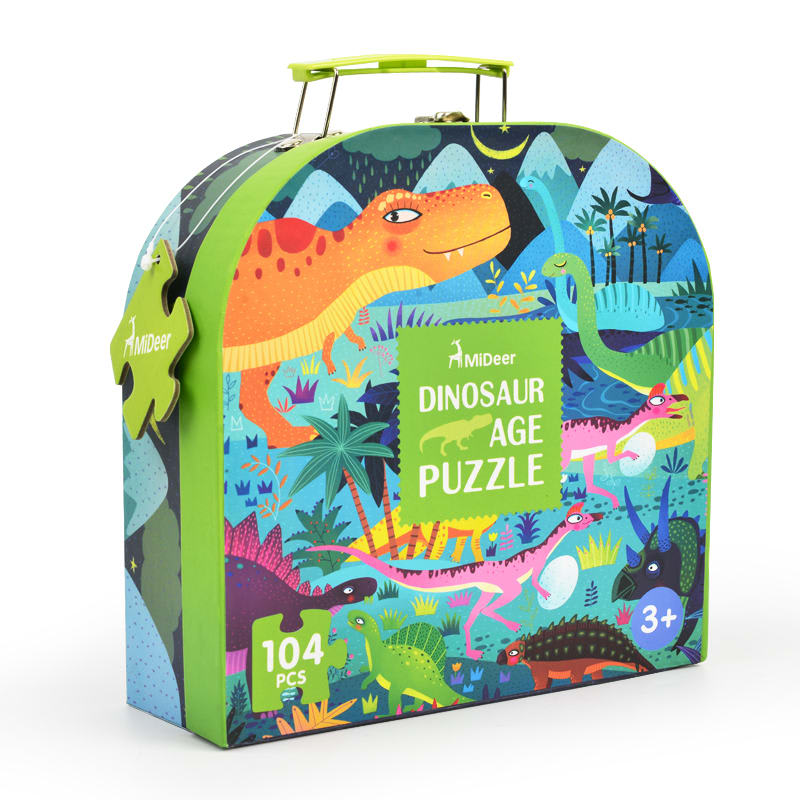 Puzzle Maleta Dinosaurio 104 Piezas - Mideer 1
