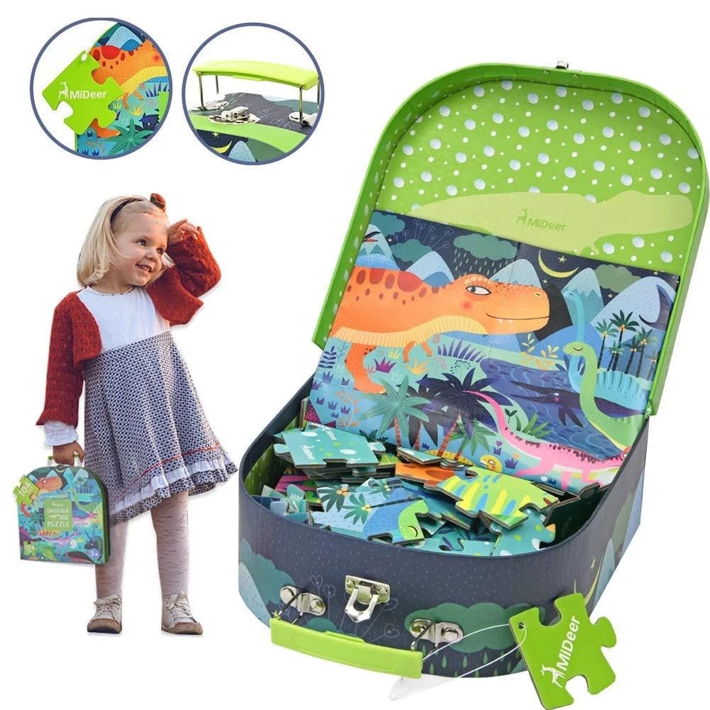 Puzzle Maleta Dinosaurio 104 Piezas - Mideer2