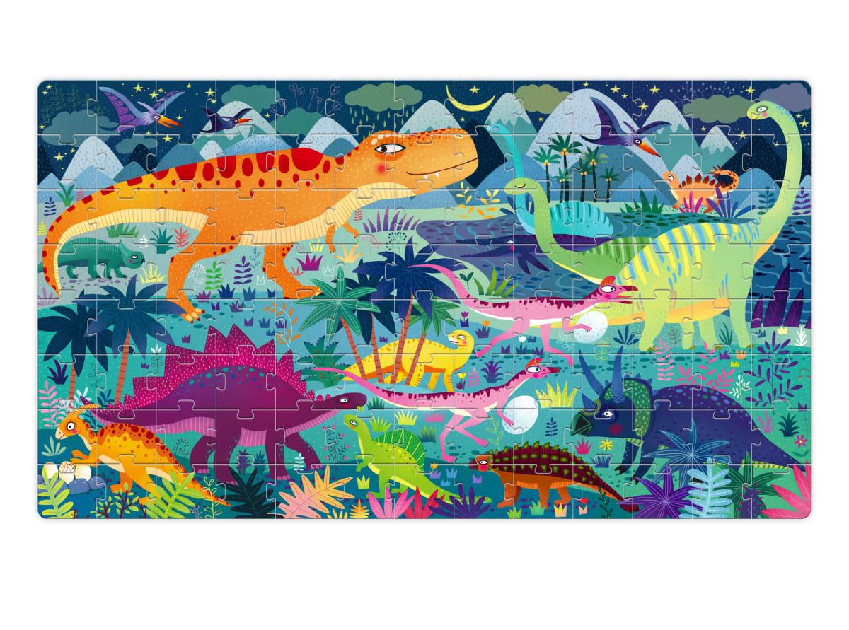 Puzzle Maleta Dinosaurio 104 Piezas - Mideer4