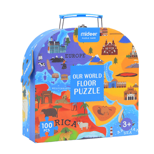 Puzzle Maleta Mi Mundo 100 Piezas - Mideer 5