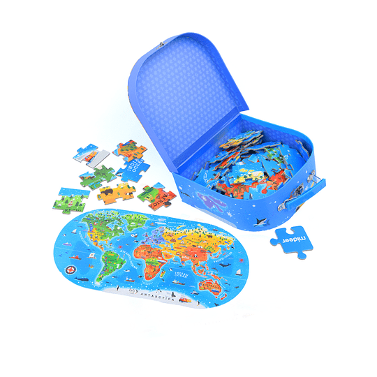 Puzzle Maleta Mi Mundo 100 Piezas - Mideer1