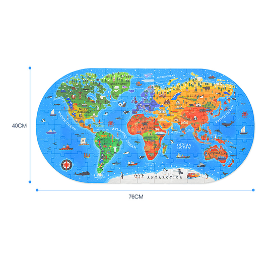 Puzzle Maleta Mi Mundo 100 Piezas - Mideer3