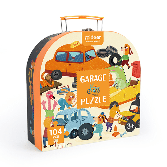 Puzzle Maleta Mi Garage 104 Piezas - Mideer 3