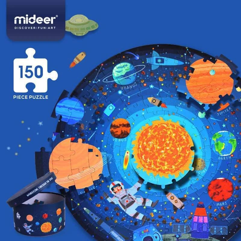 Puzzle Redondo en El Espacio 150 Piezas - Mideer3