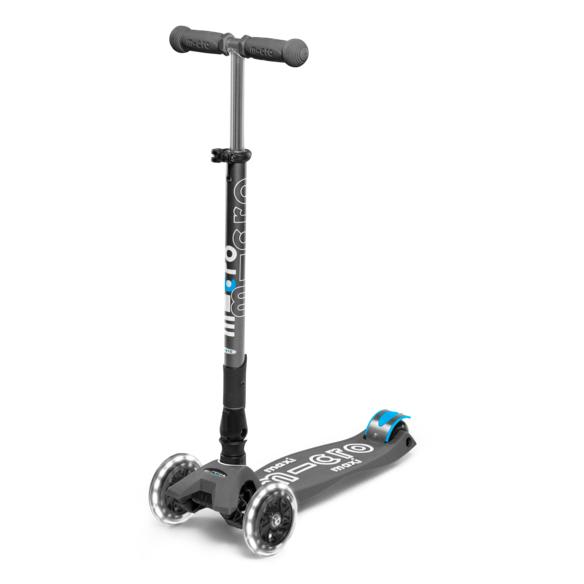 Scooter Plegable Maxi Deluxe Led Gris Volcano - Micro1
