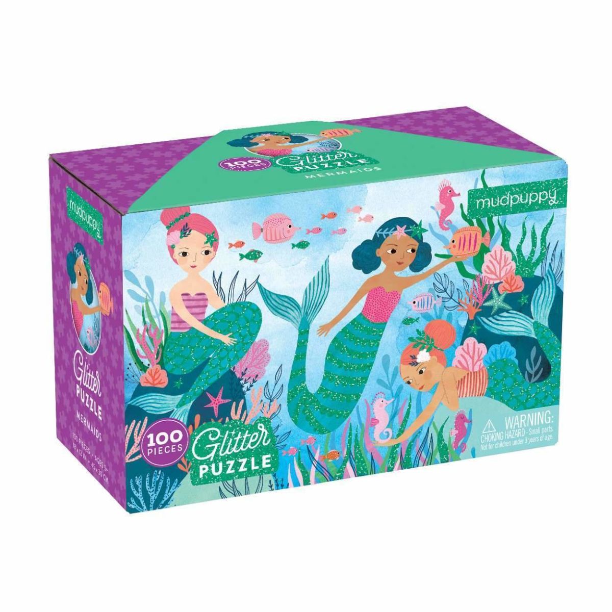 Puzzle Glitter Sirenas 100 Piezas - Mudpuppy 2