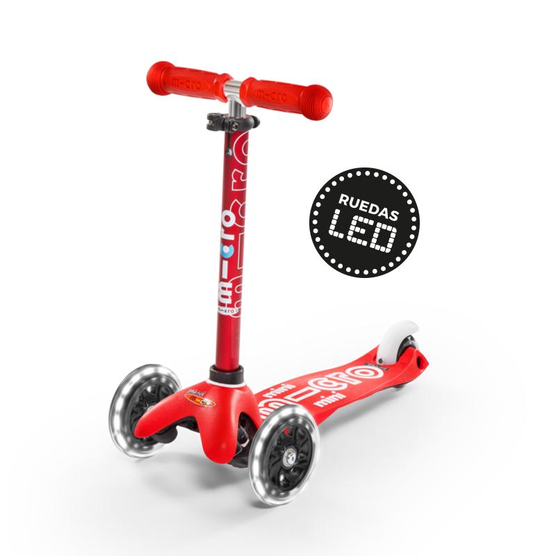 Scooter Infantil Mini Deluxe Led Rojo - Micro 3