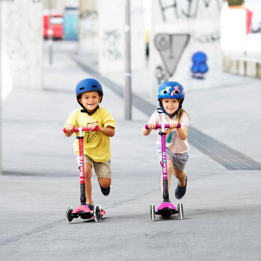 Scooter Plegable Maxi Deluxe Led Rosado - Micro2