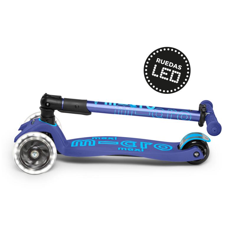 Scooter Plegable Maxi Deluxe Led Navy - Micro 4
