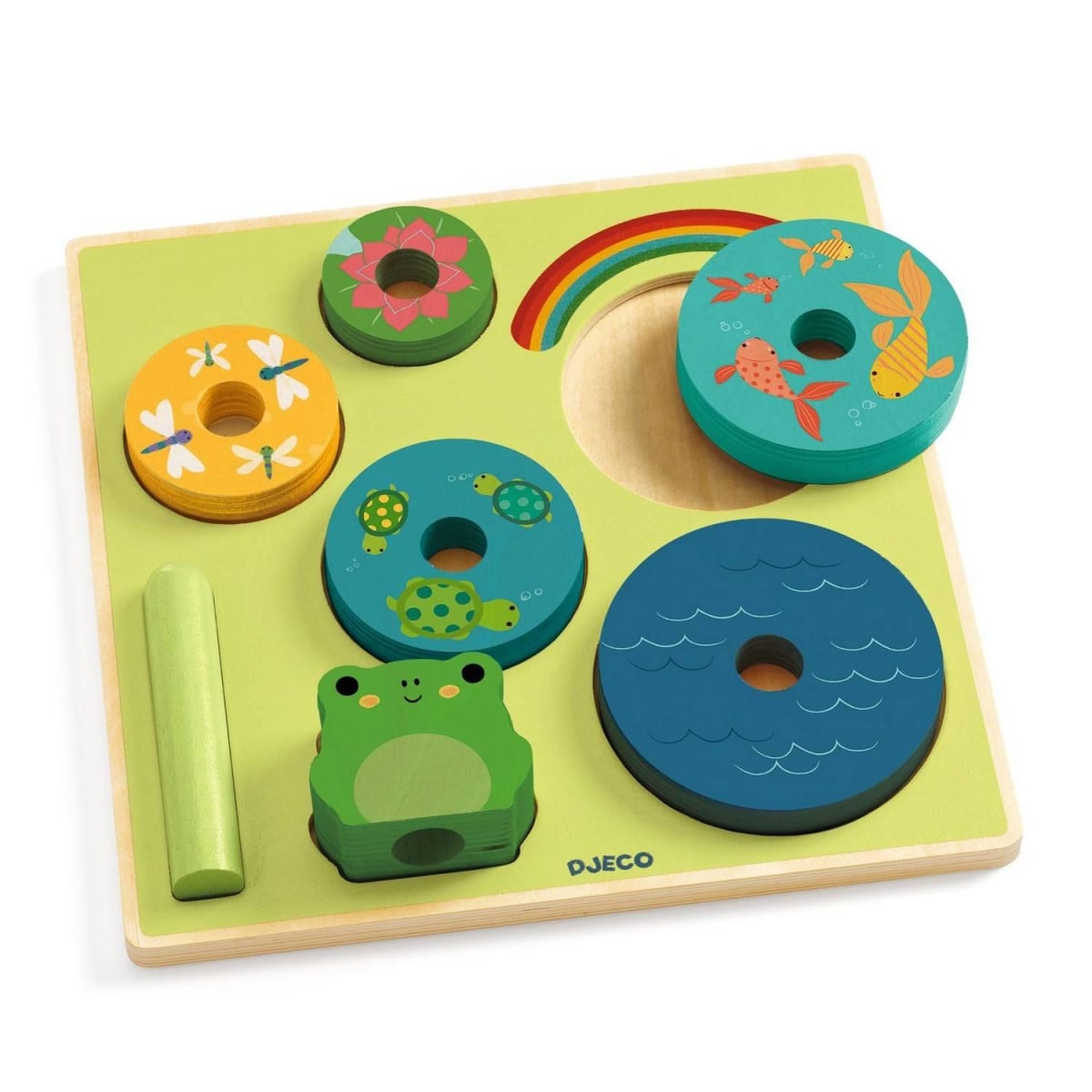 Puzzle Madera Relieve Puzz Stack Rainbow - Djeco3