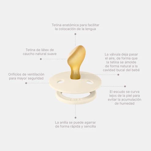 Chupete Bibs Anatómico Talla 1 Fossil Grey - Mauve5