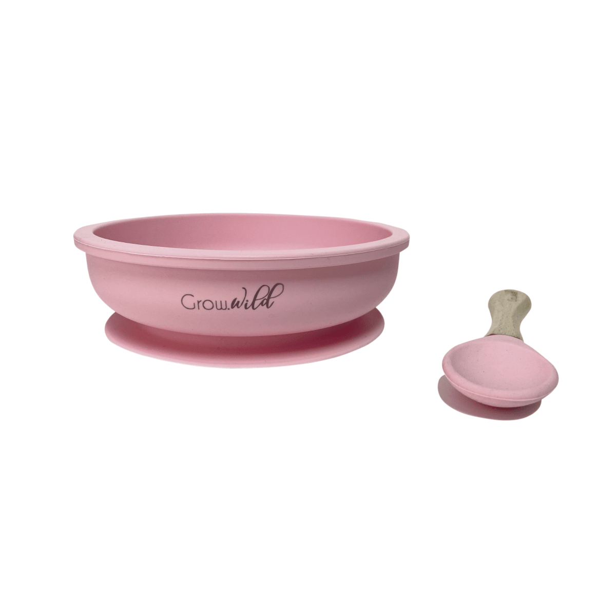 Plato con Cuchara Rosa - Grow Wild1