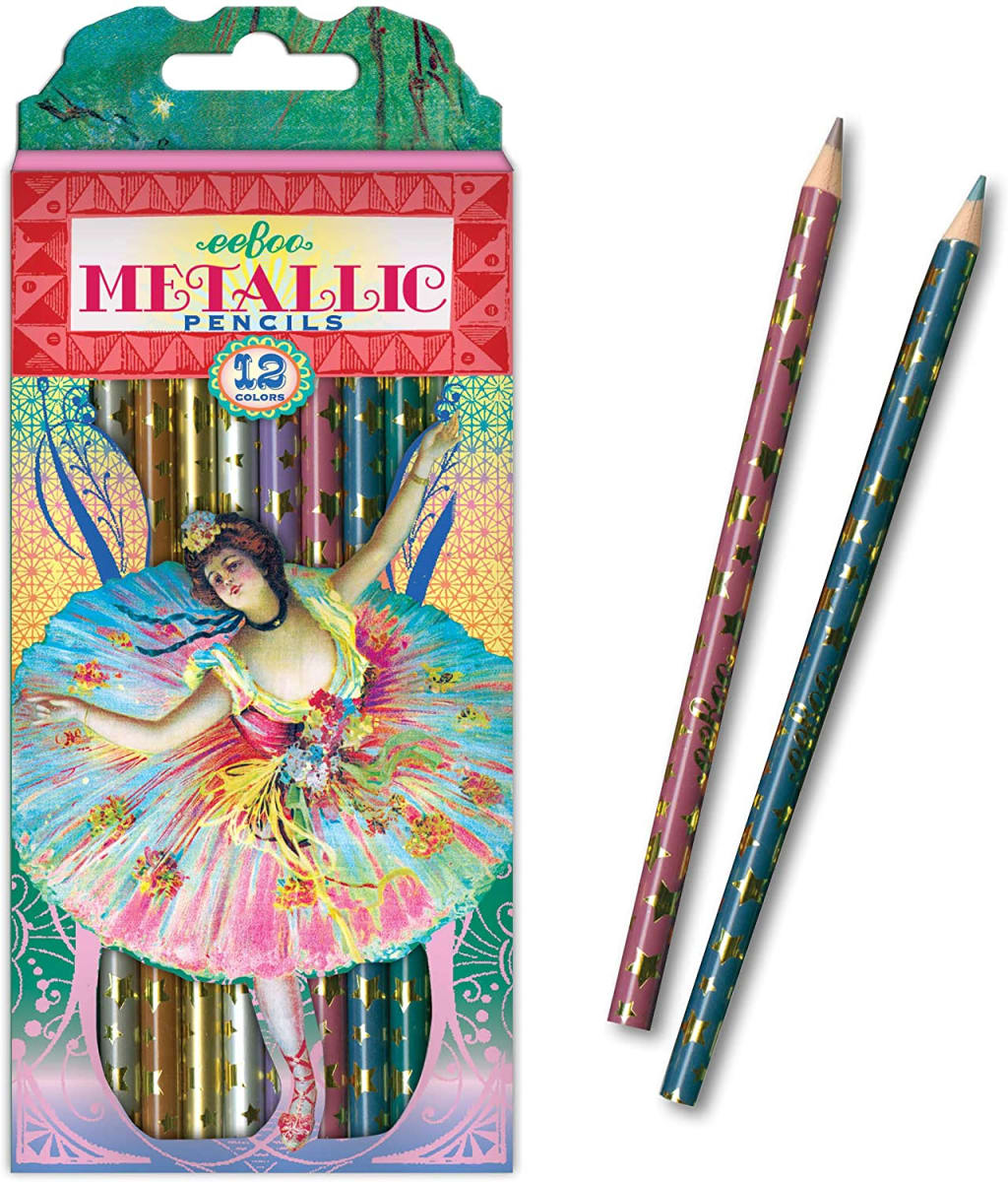 Caja 12 Lápices Metálicos Bailarina - Eeboo 1