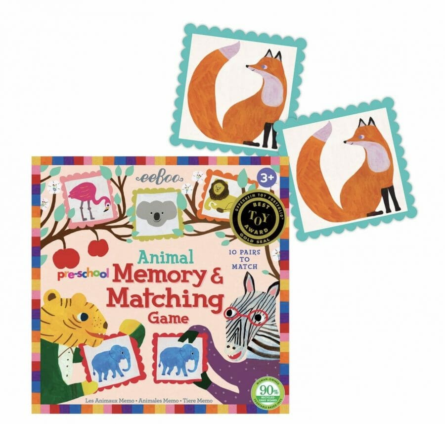 Memorice Animales Verde - Eeboo2