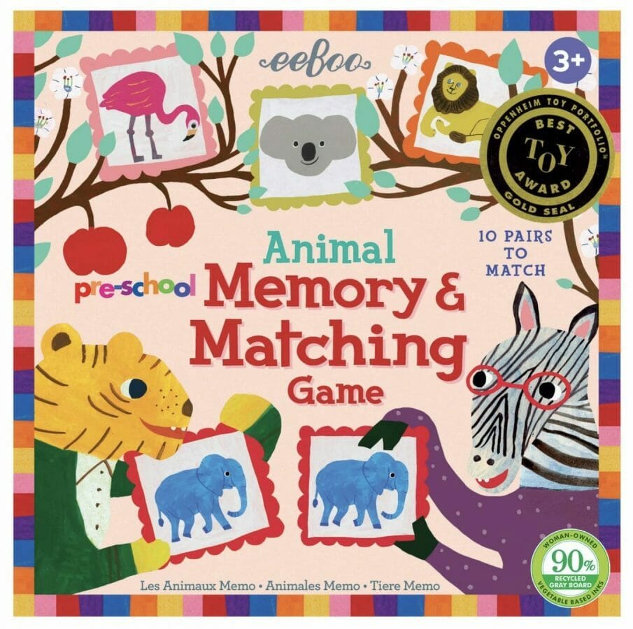 Memorice Animales Verde - Eeboo 6