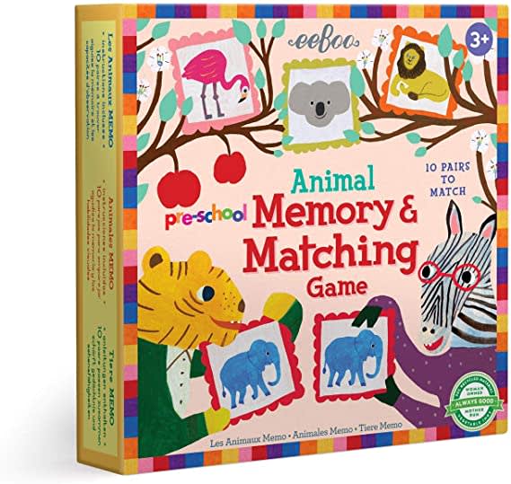 Memorice Niños Pequeños Animales - Eeboo 3