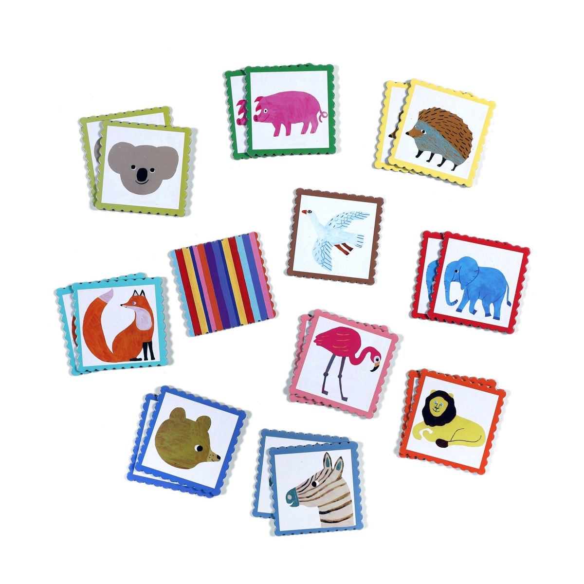 Memorice Animales Verde - Eeboo4