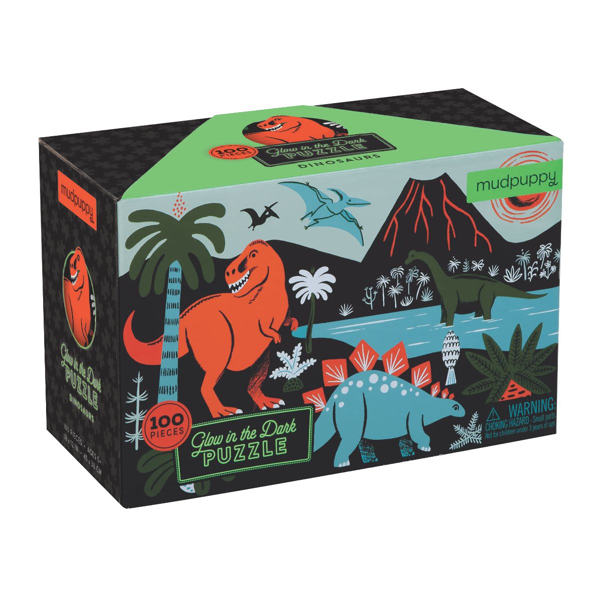 Puzzle Brillo Dinosaurio 100 Piezas - Mudpuppy 1
