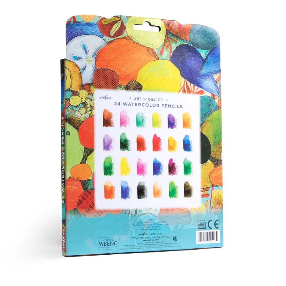 Caja 24 Lápices de Acuarela Tidepool - Eeboo2