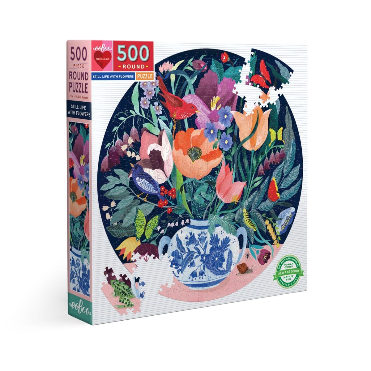 Puzzle Redondo 500 Piezas Vida con Flores 2