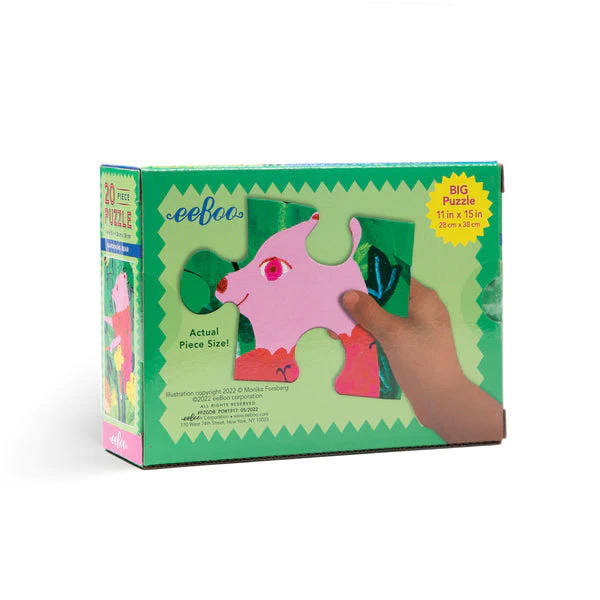 Puzzle 20 piezas Oso Jardinero - Eeboo2
