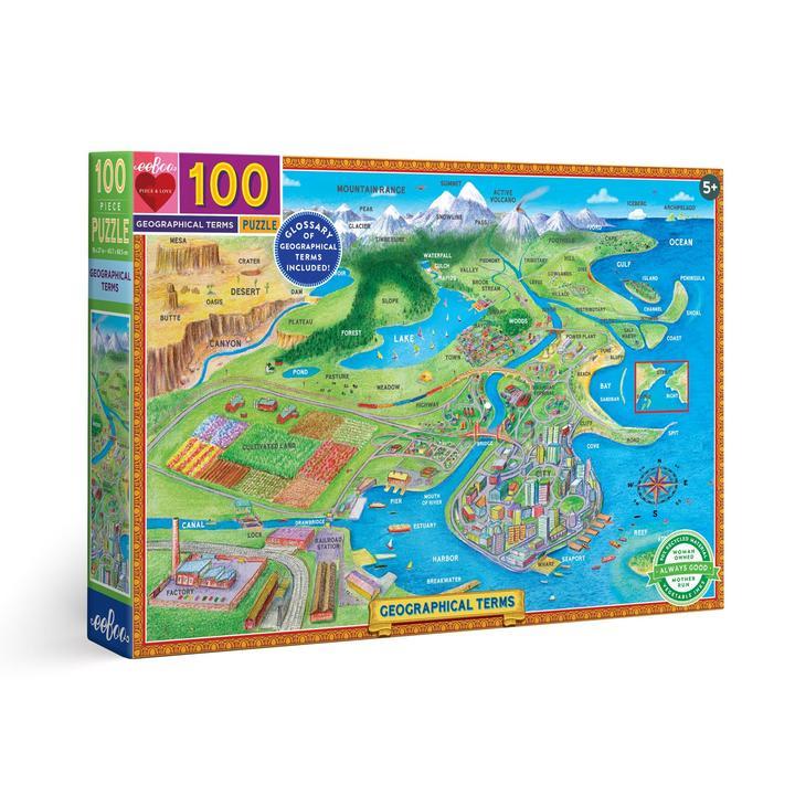 Puzzle 100 Piezas Geografía - Eeboo 1 Puzzle 100 Piezas Geografía - Eeboo 1